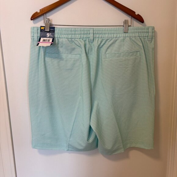 Jack Snicklaus Golf Shorts Men's Size 38 Ocean Blue Green Stripped 9" NWT - Picture 8 of 12